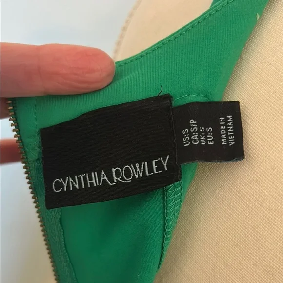 Cynthia Rowley Green Sleeveless Scoop Neck Sundress - Picture 2 of 5